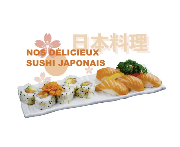 Sticker Autocollant Opaque vitrine Sushi S2 48x29cm
